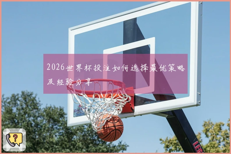 2026世界杯投注如何选择最优策略及经验分享